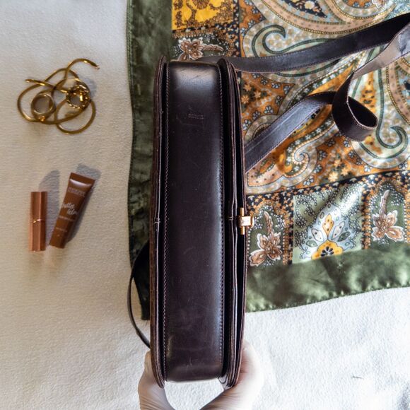 Vintage GUCCI ITALY 1970's Suede & Leather Horse-Bit Purse - Picture 5 of 9